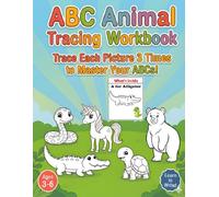 ABC Animal Drawing & Tracing Book for Kids: A-Z Animal Pictures to Draw and Trace - Each Picture Repeated 3 Times for Easy Practice (Ages 3-6)