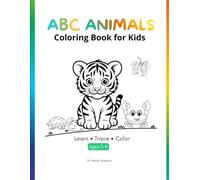 ABC Animals: Coloring Book for Kids Ages 3-6