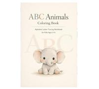 ABC Animals Coloring Book for Kids Ages 3-6: Alphabet Letter Tracing Workbook with Cute Animals | Easy Preschool Learning & Coloring Fun