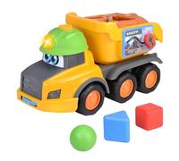 ABC - Camión Volquete Harry Transportista 30cm a partir de 1 año, Camión Volvo Grande, Clasificador, Sonajero, Efectos de Luz y Sonido, Vehículo de Juguete Niños a partir de 12 Meses (204115008)