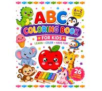 ABC Coloring Book for Kids Ages 3-6: Learn the Alphabet with Cute Animals, Fruits, Vehicles, and Fun Objects | Easy Bold Coloring Pages with Color Reference for Preschool & Kindergarten