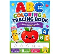 ABC Coloring & Tracing Book for Kids: Learn ABCs with Letter Tracing, 3-Line Writing Practice, and Fun Coloring Pages for Kids Ages 3-5