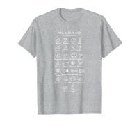 ABC de la biología Biólogo o científico Camiseta, Hombre, Gris Jaspeado, S