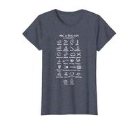 ABC de la biología Biólogo o científico Camiseta, Mujer, Azul Jaspeado, S