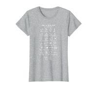 ABC de la biología Biólogo o científico Camiseta, Mujer, Gris Jaspeado, S