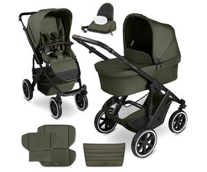 ABC Design Cochecito Salsa 5 Air Avocado - Cochecito combinado 2 en 1 desde el nacimiento con neumáticos de aire, suspensión y capazo grande