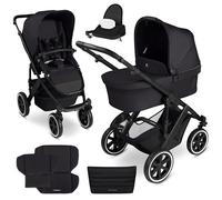 ABC Design Cochecito Salsa 5 Air Coal - Cochecito combinado 2 en 1 desde el nacimiento con neumáticos de aire, suspensión y capazo grande