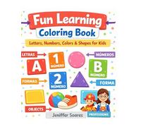 ABC Fun Learning Book: Alphabet, Words, Shapes and Jobs Coloring Book for Kids Ages 3-8