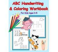 ABC Handwriting & Coloring Workbook for Kids Ages 3-5: Learn Letters, Practice Writing Them & Color Cute Animals (Awesome Activity Adventureland)