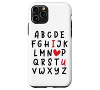 ABC I Love U Heart Valentine's Day I Heart You Alphabet Carcasa para iPhone 11 Pro