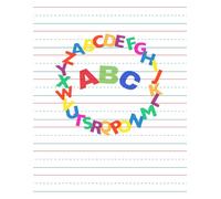 ABC: Kindergarten Writing Paper with Red and Blue Lines for ABC kids (Kids Learning Skills In English)