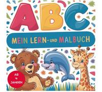 ABC Lern- und Malbuch mit niedlichen Tieren ab 4 Jahren mit Übungsseiten