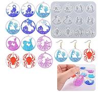 ABC - Molde de resina para llavero, juego de moldes de arcilla para hacer colgantes, fundición de joyas, fabricación de velas, manualidades 3D