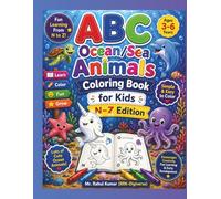 ABC Ocean/Sea Animals Coloring Book for Kids (N-Z Edition): Cute and Easy Sea Animal Coloring Pages for Toddlers & Preschoolers Ages 3-6 | Fun ... for Early Learners (RRK-Digiverse))