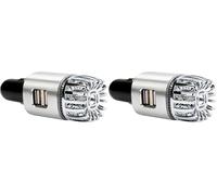 ABC PARTS Purificador de Aire con Cargador Dual USB para el Coche 2 en 1. Alta Eficiencia 12V DC 5V/2.1A (Paquete de 2)