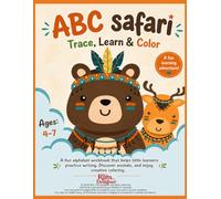 ABC Safari Trace, Learn & Color Alphabet Tracing Workbook with Animal Mandalas for Kids Ages 4-7: Practice Writing Letters, Learn Animals, and Enjoy Creative Coloring (Alphabet Workbooks)