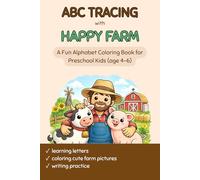 ABC Tracing with Happy Farm: A Fun Alphabet Coloring Book for Preschool Kids Ages 4-6