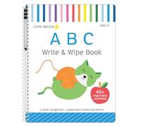 ABC: Write & Wipe Activity Bookwith over 40 Pages of Wipe-clean Activities and Marker Included! (Little Genius)