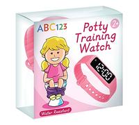 ABC123 Reloj de entrenamiento para ir al baño - Recordatorio de bebé, temporizador resistente al agua para entrenamiento de inodoro para niños y niños pequeños (rosa)