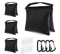 ABCCANOPY 4 Bolsas de Peso de Grado Industrial para Soporte de Estudio fotográfico, cenador, Patio Trasero, Patio al Aire Libre, Deportes, Hamaca, Clips adicionales