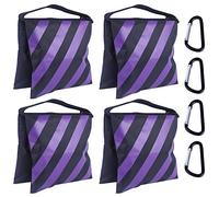 ABCCANOPY Bolsa de arena con diseño de alforjas de 4 bolsas de peso para soporte de estudio fotográfico, patio, patio al aire libre, deportes (morado)