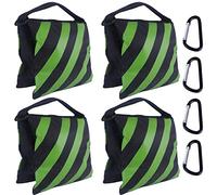 ABCCANOPY Bolsa de arena para fotografía para soporte de video, bolsas de peso resistentes para trípode ligero, silla de camping, 4 paquetes (verde kelly)