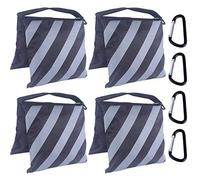 ABCCANOPY Bolsa de arena para fotografía para soporte de video, bolsas de peso resistentes para trípode ligero, silla de camping, 4 paquetes (gris) sin arena