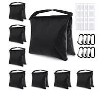 ABCCANOPY Bolsa de Arena para fotografía para Soporte de Video, Bolsas de Peso Resistentes para trípode Ligero, Silla de Camping, 8 Paquetes (Negro)