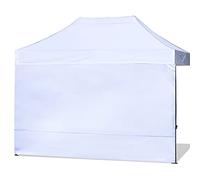 ABCCANOPY Panel Lateral para cenador de Pierna Recta de 3 x 4,5 m, 1 Paquete Solo para Pared Lateral (Blanco)