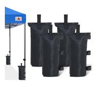 ABCCANOPY - Paquete de 4 Bolsas de Arena extragrandes de 68 kg, Negro (sin Arena)