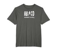 ABCD Highway To Spell Teacher & Student White Fuente Camiseta