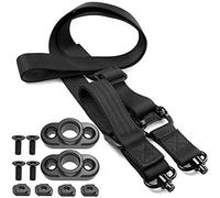 ABCDJHH Correa ajustable MS4 American Tactical Sling Double Point Nylon Tactical Gun Rope QD hebilla con base negra 120 cm de largo y 3,2 cm de ancho