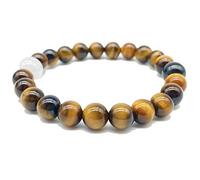 [ABCgems] (Pulsera de Yin Yang de alta energía, Shungite ruso-carelio y selenita arco iris marroquí) ojo de tigre sudafricano de 8 mm, cuentas de energía curativa