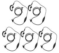 abcGoodefg Auriculares de radio bidireccional de 2 vías compatibles con radios Motorola Cobra, 1 pin de 2,5 mm en forma de G, auriculares de radio con micrófono PTT, paquete de 5