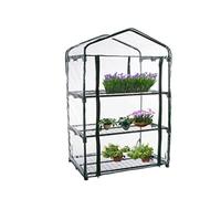ABchat 3 Tier Mini Greenhouse, Garden PVC Plant Shelter Replacement Cover for Herbs, Flowers, Fruits and Seedlings, Quick Install & Set Up - 69x49x126CM (Not Including Frame)