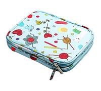 ABchat Empty Knitting Needles Case Travel Storage Organizer Storage Bag for Circular Knitting Needles and Accessories Kit Bag Sewing Storage