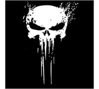 ABchat Punisher Skull Blood Vinyl Car Decals Stickers Motorcycles Decoration (Color : White)