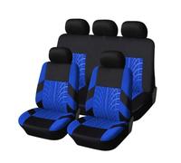 ABCHL Fundas de Asientos Coche Set para Ford Fiesta 1976-2023 | Completo Huella Neumático Cojín Protector Delanteros Traseros,Accesorios Decoración Interior Vehículo