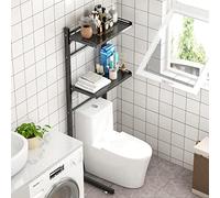 ABCOOL Organizador para lavadora de inodoro, estante de almacenamiento ajustable para estante de lavandería, baño, ahorra espacio con mesa de cajón ajustable en altura