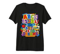 ABCs 123s and Big Kid Dreams Back To School Teacher Camiseta Premium