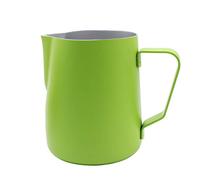 Abcsea 1 Pieza Jarra de Leche de Acero Inoxidable, Jarra de Espuma de Leche, Jarra de Acero Inoxidable, Verde 600ml/20oz