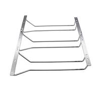Abcsea 27 cm soportes para colgar copas, Steel Wine Rack, soportes cromados para copas de vino o debajo del gabinete cromado, 1PCS (3 filas)