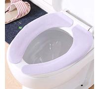 Abcsea 3 Piezas Fundas/Cubierta de Asiento de Inodoro, Alfombrilla de Inodoro, Fundas para Asiento de Inodoro de Adsorción, Almohadillas para el Asiento del Inodoro - Púrpura