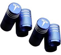 ABCZMG 4 Piezas Tapas de Válvula para Neumático de Coche para Tesla Model3 Models Tesla ModelX ModelY, Impermeable y Resistente Tapas para Válvula de Neumático,C