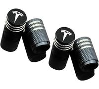 ABCZMG 4 Piezas Tapas de Válvula para Neumático de Coche para Tesla Model3 Models Tesla ModelX ModelY, Impermeable y Resistente Tapas para Válvula de Neumático,A