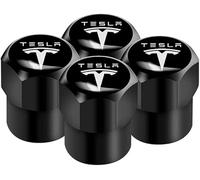 ABCZMG 4 Piezas Tapas de Válvula para Neumático de Coche para Tesla Model3 Models Tesla ModelX ModelY, Impermeable y Resistente Tapas para Válvula de Neumático