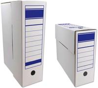 ABD Archivador definitivo, caja archivo plegable de cartón, 2 posiciones, Carpeta tamaño folio, fácil montaje, conservar documentos, facturas, 36 x 25 x 9 cm (A4/Pack de 5 unidades)