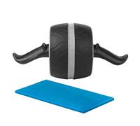Abdominal Muscle Wheel, Workout, 5,12 x 6,69 x 15,75 in Double Wheel Trainer, Compact Non Slip Design, Incluye Protective Knee Pad for Women, Men, Adolescentes, Adultos, Atletes