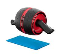 Abdominal Muscle Wheel, Workout, 5,12 x 6,69 x 15,75 in Double Wheel Trainer, Compact Non Slip Design, Incluye Protective Knee Pad for Women, Men, Adolescentes, Adultos, Atletes
