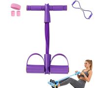 Abdominal Trainer,Pedal Resistance Trainer,Fitness Resistances Bands,Full Body Workout Equipment for Home Yoga Sit-Ups Weightloss Strength & Stretching (Purple-B)